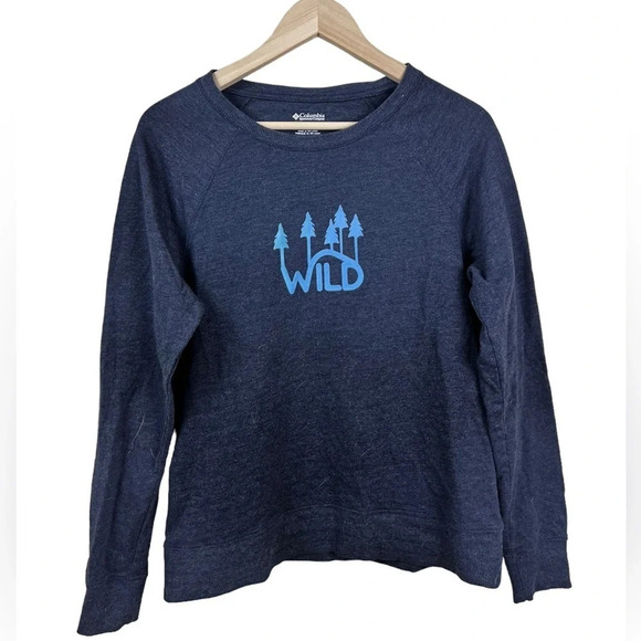 Columbia • Navy Wild Graphic Crewneck Sweater - Picture 1 of 8